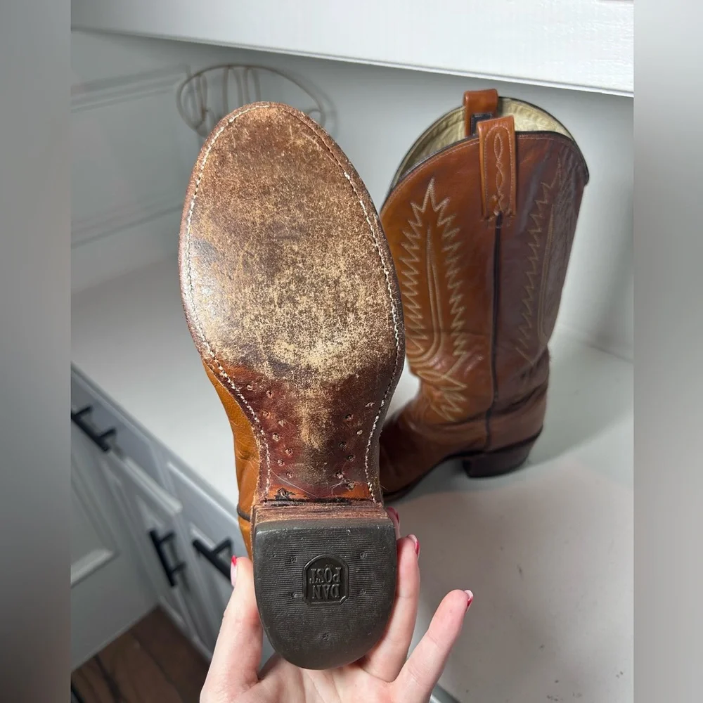 **SOLD**Vintage Dan Post Women’s Western Boot Size 8C Brown Leather Classic - Picture 6 of 9
